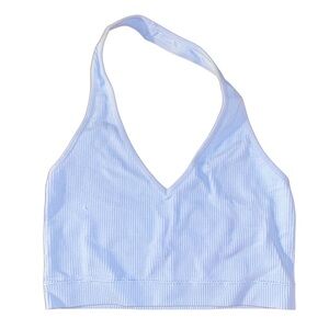 Garage Seamless Ribbed Halter Cropped Tank Top